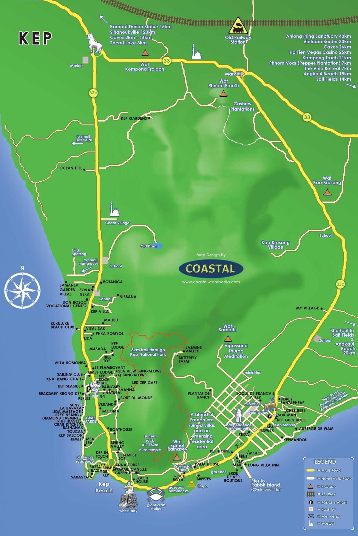 નકશો kep કંબોડિયા