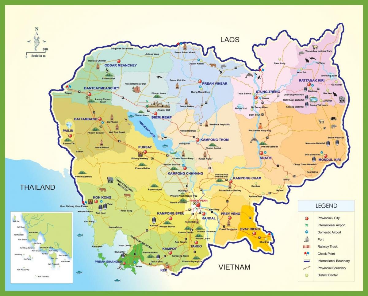 એક નકશો કંબોડિયા