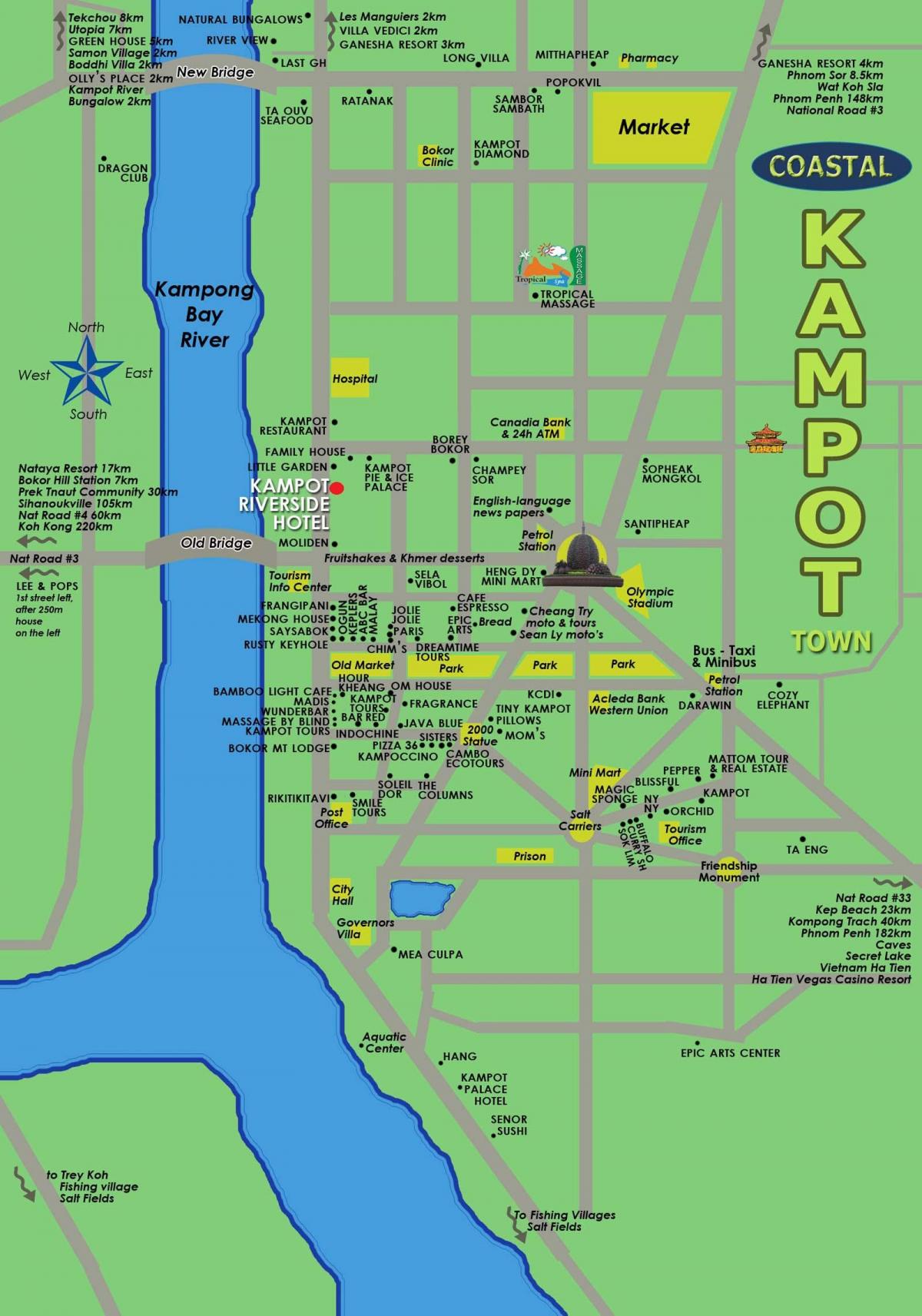 નકશો kampot કંબોડિયા
