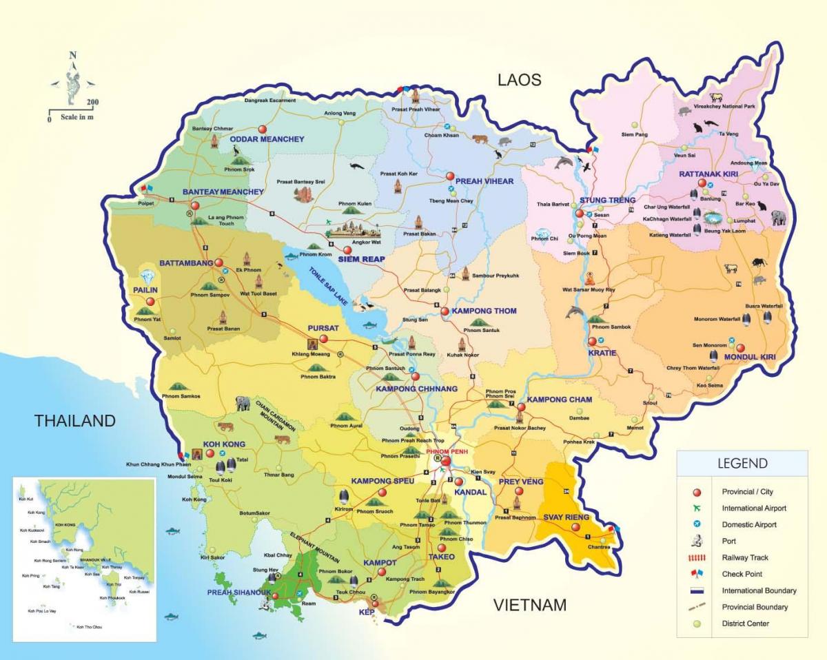 નકશો કંબોડિયા એરપોર્ટ