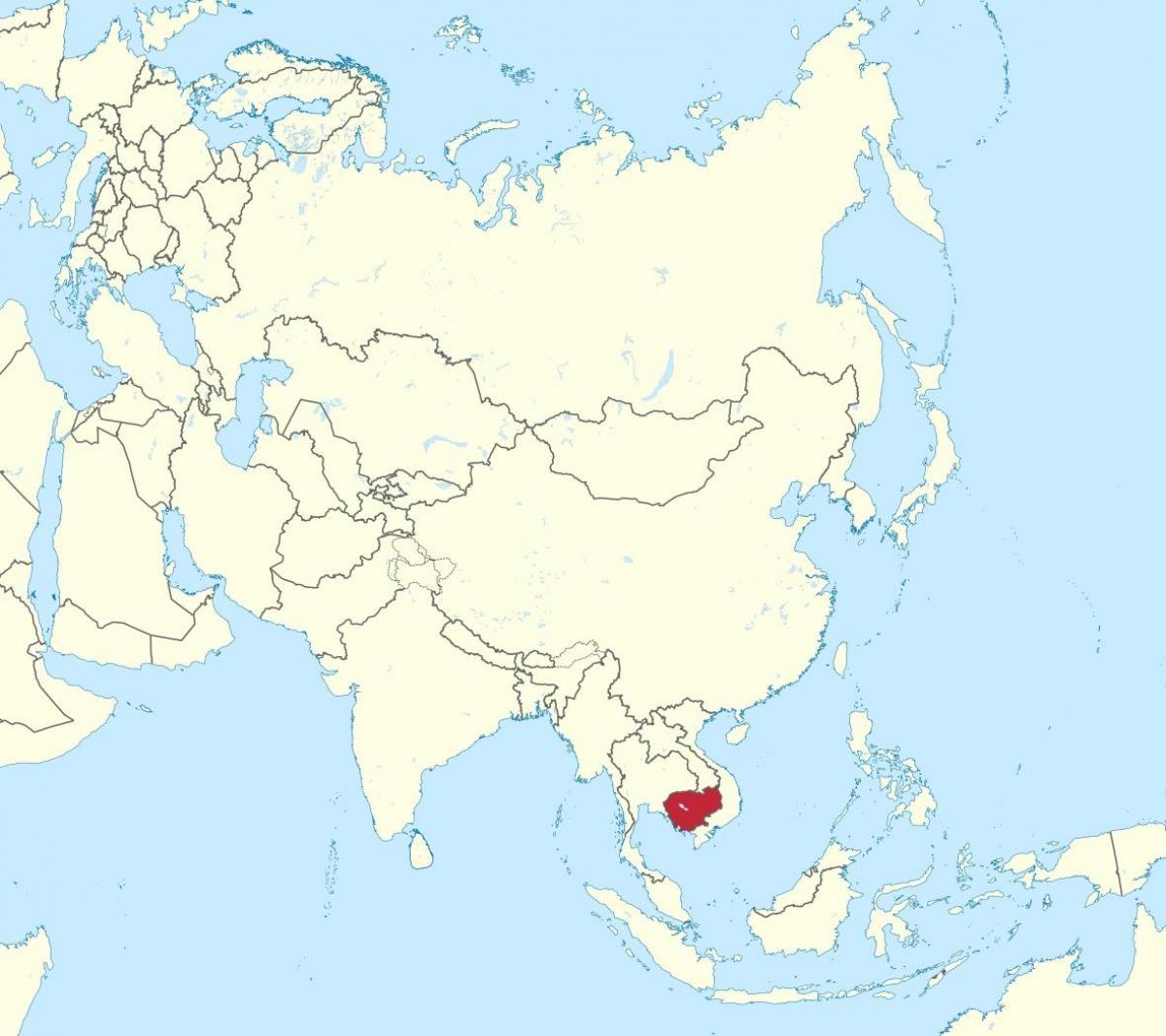 નકશો કંબોડિયા માં એશિયા