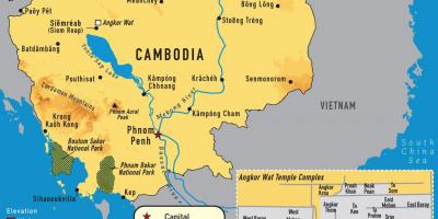 અંગકોર નકશો કંબોડિયા