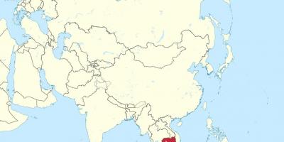 નકશો કંબોડિયા માં એશિયા